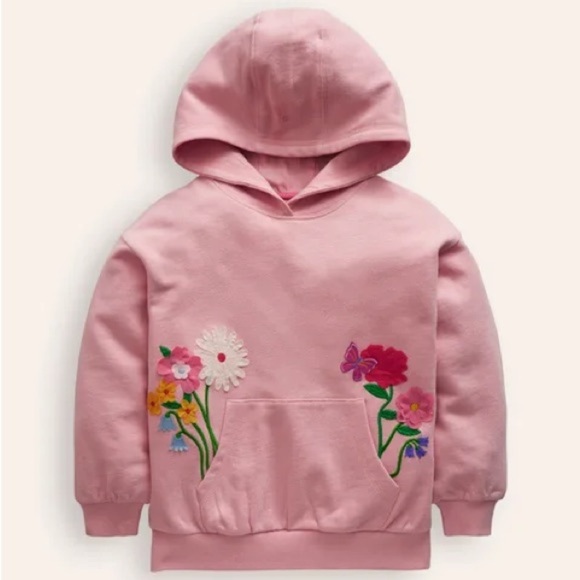 Mini Boden Jackets & Blazers - Superstitch Hoodie
Ballet Pink Flowers